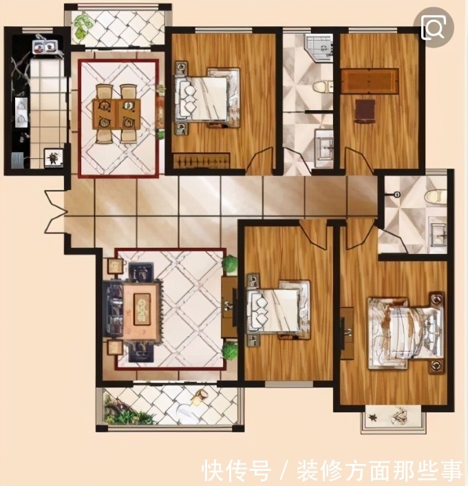 现代|170㎡现代风中植入稳定气派,将古典韵味与现代设计巧妙融合