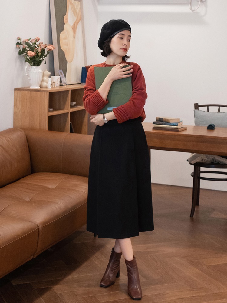 短靴|冬季“针织衫”不用多,选对下装才优雅,看时髦精这样穿!