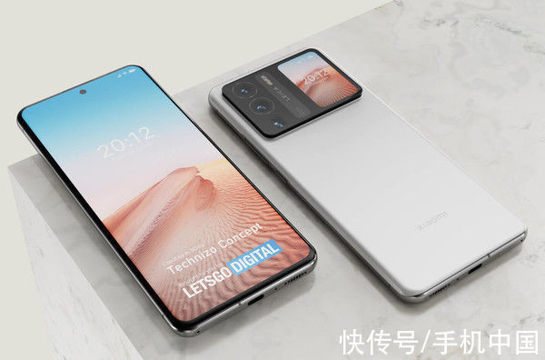 小米12 Ultra渲染图曝光 居中挖孔设计后置摄像头亮了