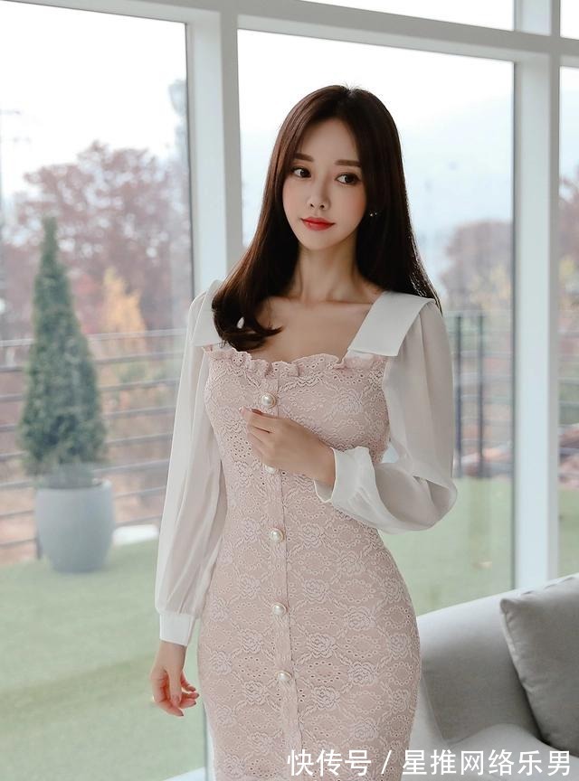 穿搭|潮流穿搭:幻粉玲珑少女波斯粉菊包臀裙,孙允珠的穿搭真可爱