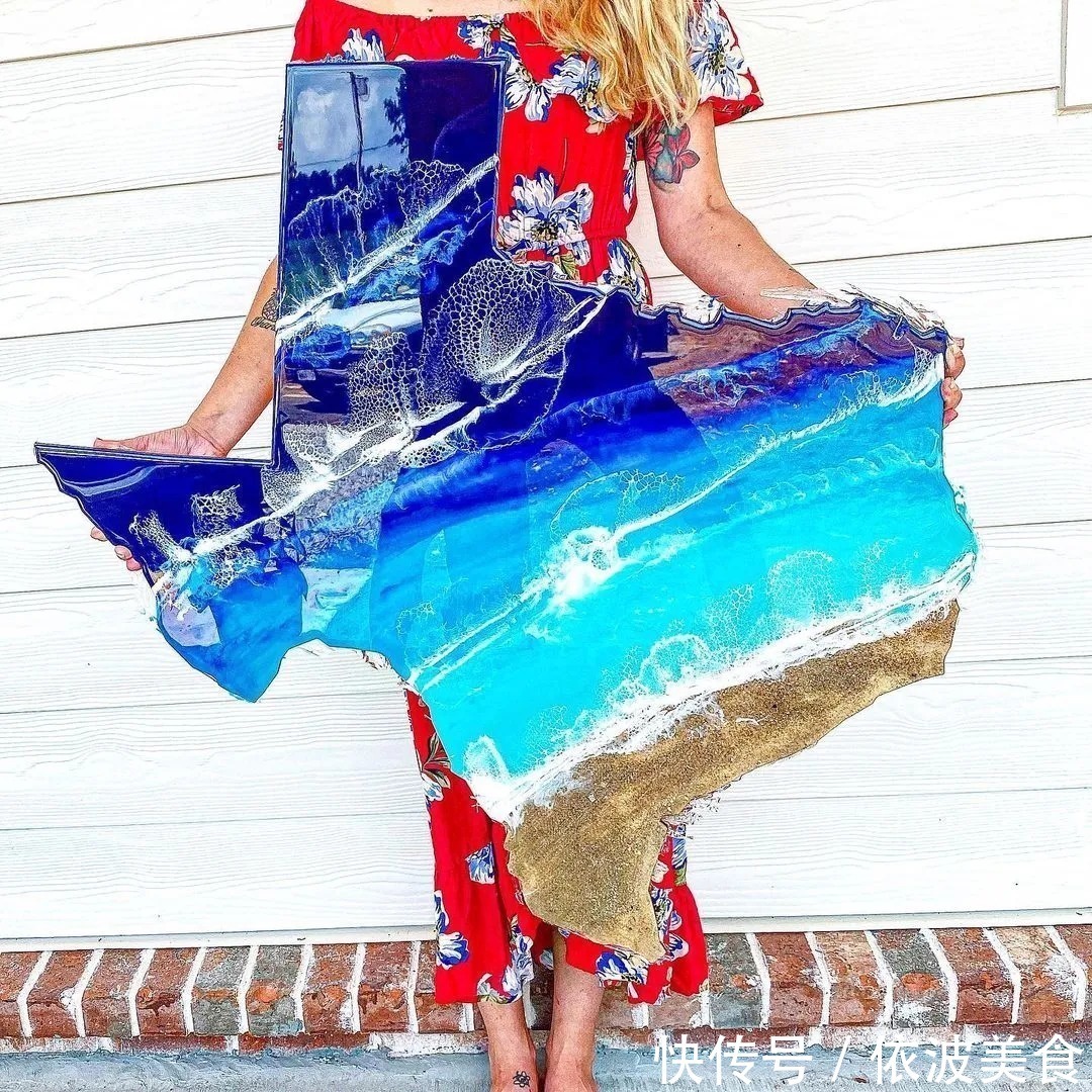 夏威夷&从没学过美术的她,用简单粗暴技法画画,让她成为了百万富豪