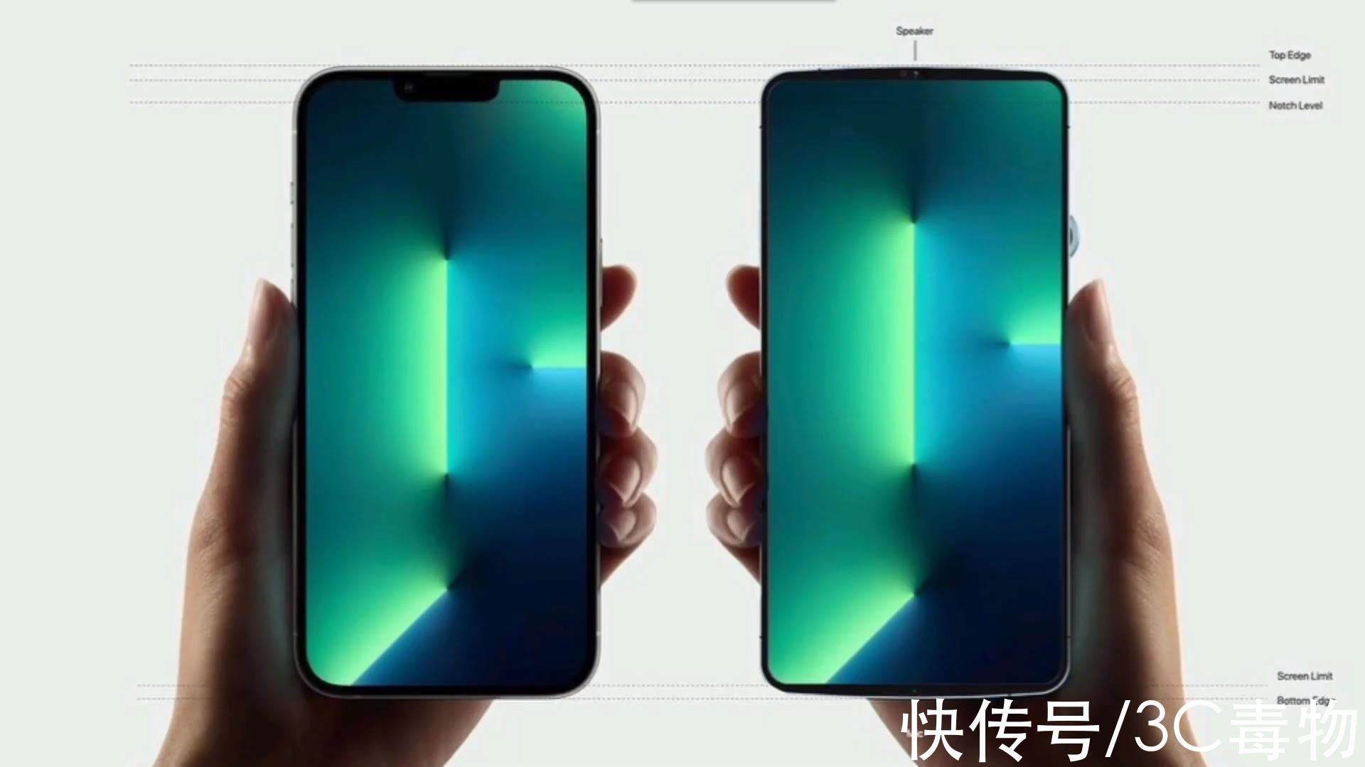 刘海屏|iPhone14ProMax渲染图：缩小刘海增加相机，滚轮键成为最大卖点