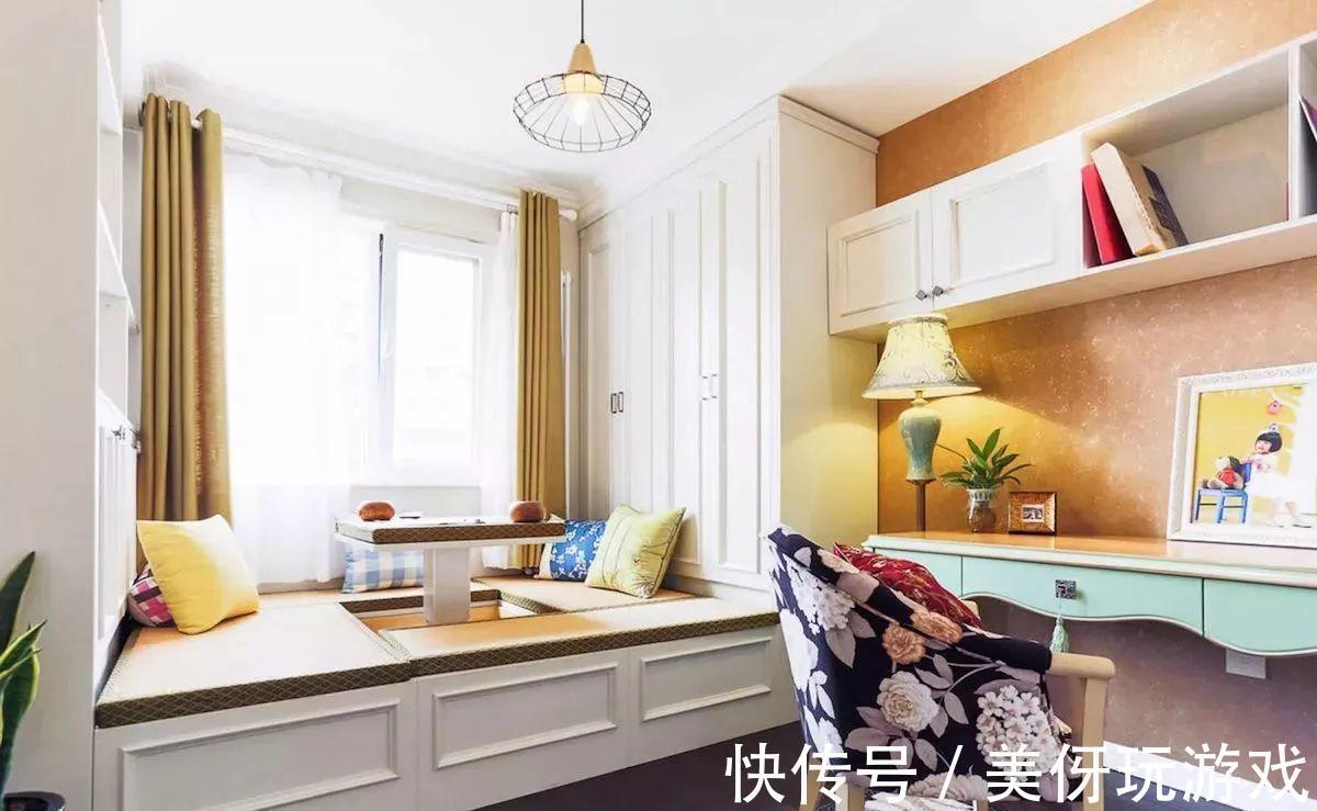 台面|小户型：小卧室一定要装个书桌柜，不占空间还可以当书房用！