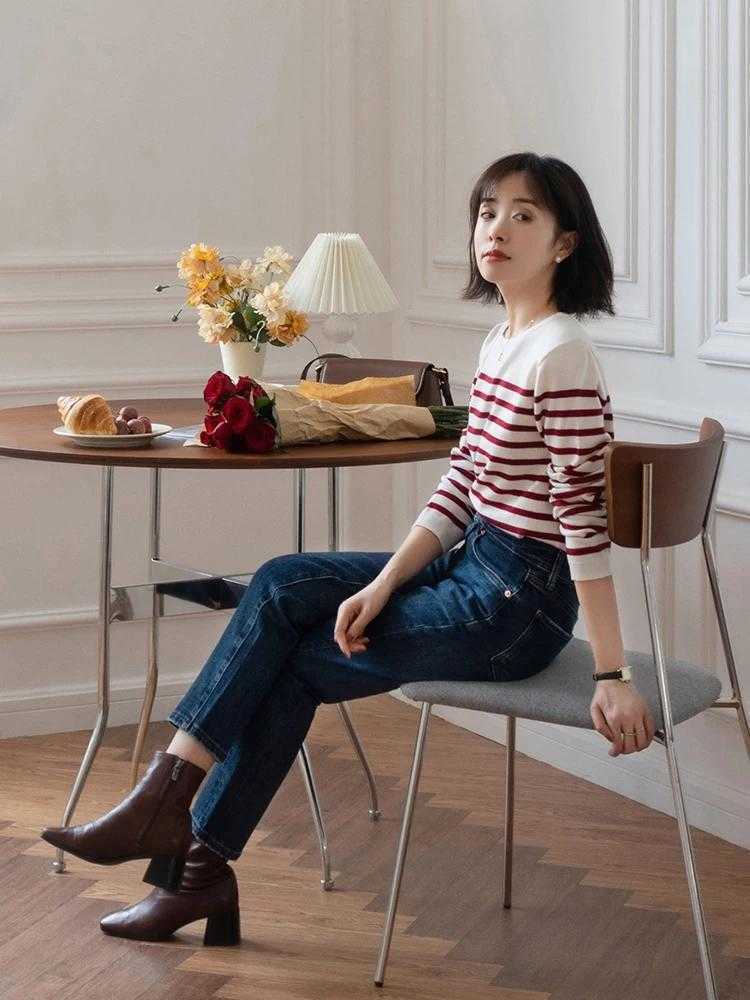 直筒裤|35+女性穿衣不要慌,学会这3套搭配,再也不怕没有苗条身形了