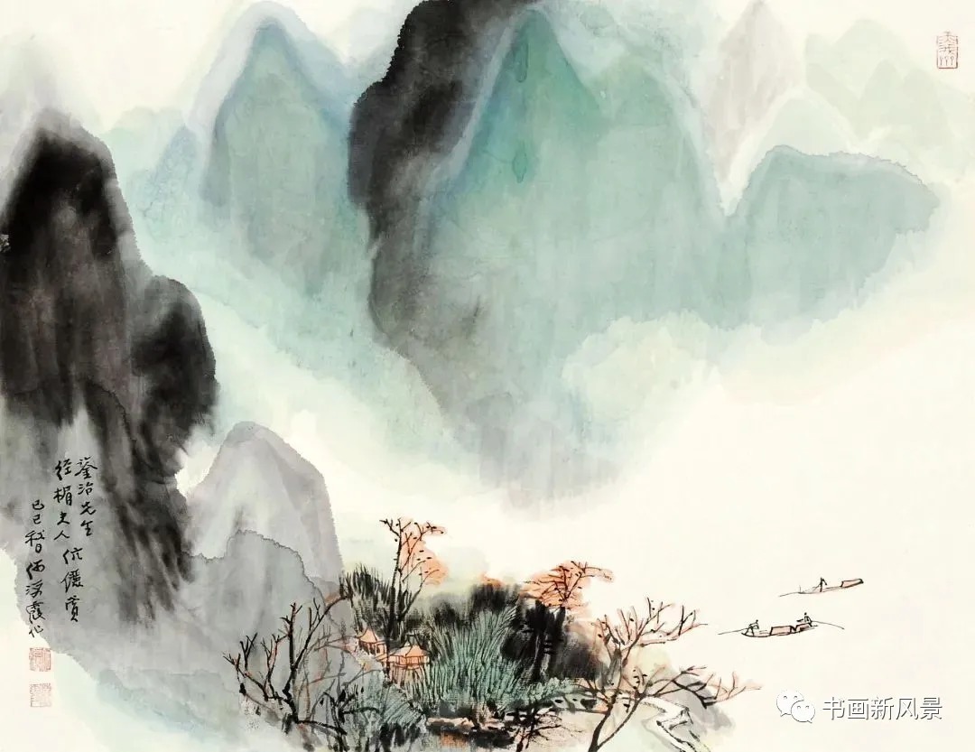 石鲁@不愧是大师!这小品画成了仙境!