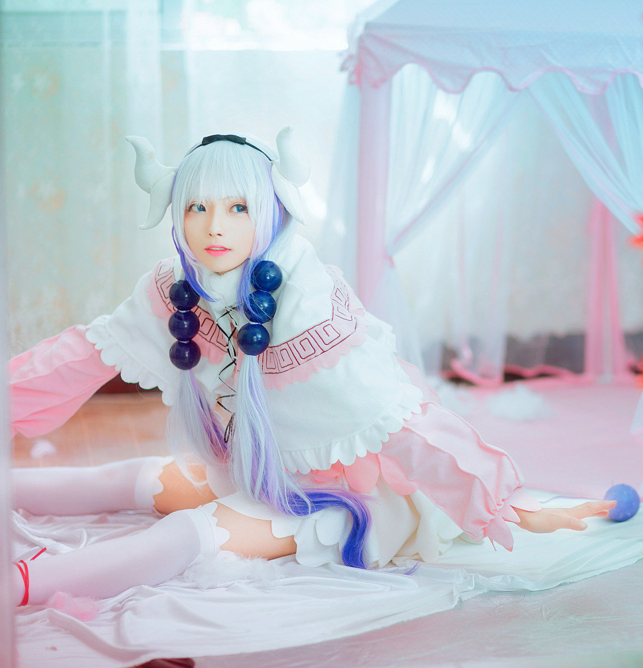 小林家的龙女仆 康娜cosplay,萌萌哒