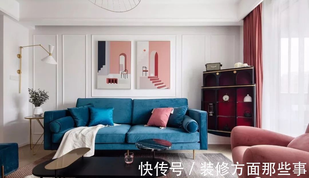 天鹅绒|120平复古简欧风,冷暖色调碰撞,打造个性鲜明的家!