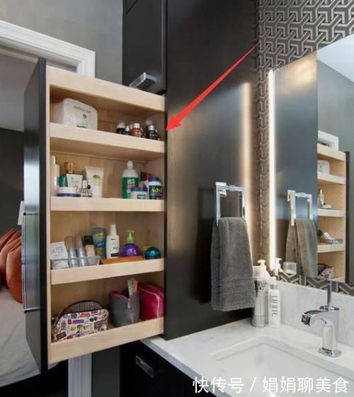 用品|现装修都流行做这种夹缝柜,我家卫生间做了,好看收纳量也变多了