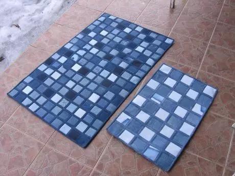 家里的旧牛仔,不用扔,巧利用改造成地毯,美观又实用!附教程