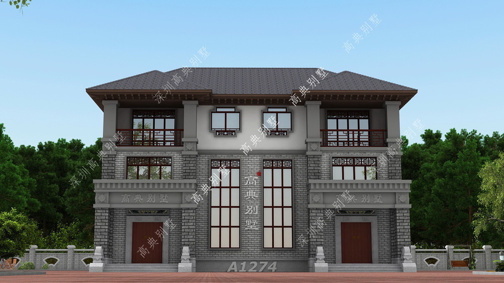 中式|这款双拼中式别墅，带土灶，堂屋，一看就是有文化底蕴的人。