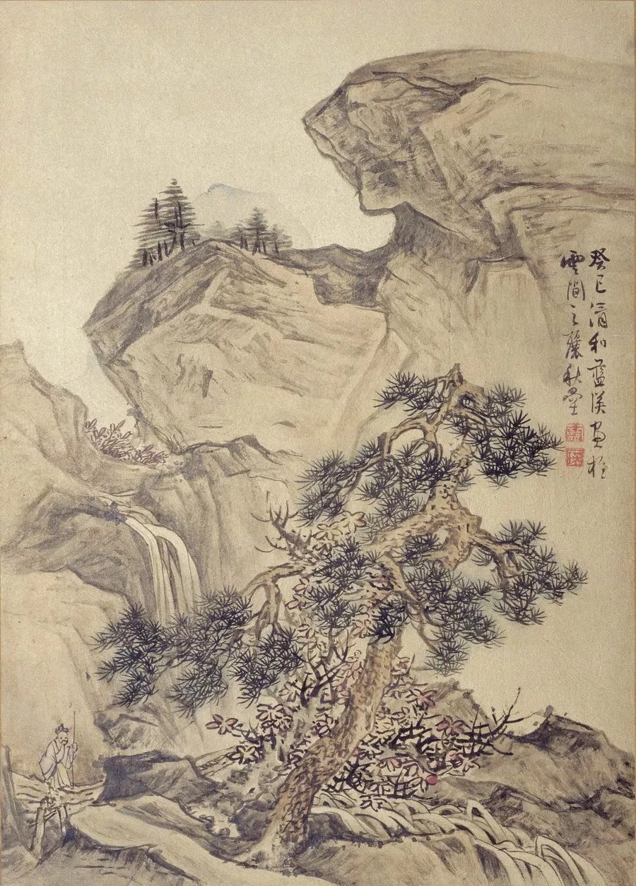 职业画家|他的老师是董其昌,学生是陈洪绶,开创著名的“武林画派”