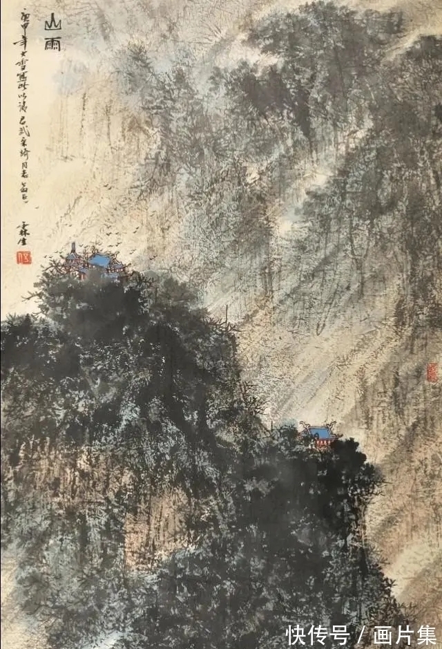 金陵画派$他跟随山水画大师傅抱石习画二十年,为傅派山水第一传人