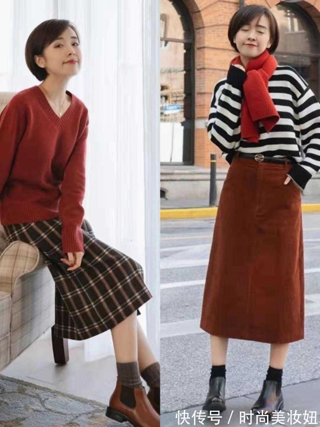 冬季 “过膝裙”才是冬季该有的穿搭,优雅洋气又保暖,照穿显气质