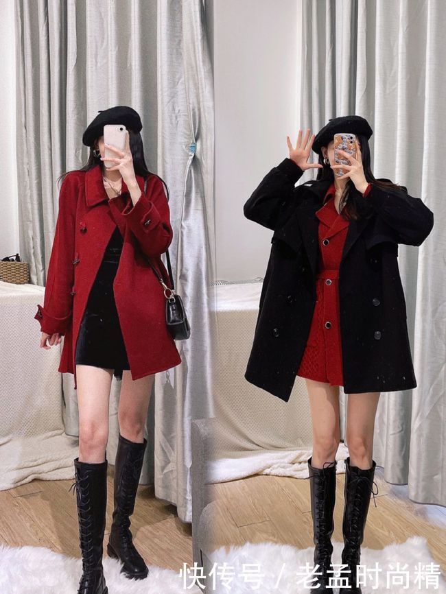 新年穿红衣是常态,会穿的时髦精,淑女装都显得与众不同