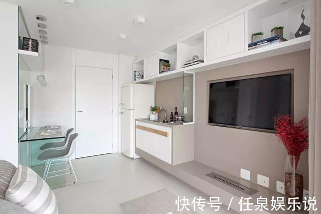 分区|35㎡简约宜家风格装修，用玻璃隔断分区，明显空间通透显宽敞