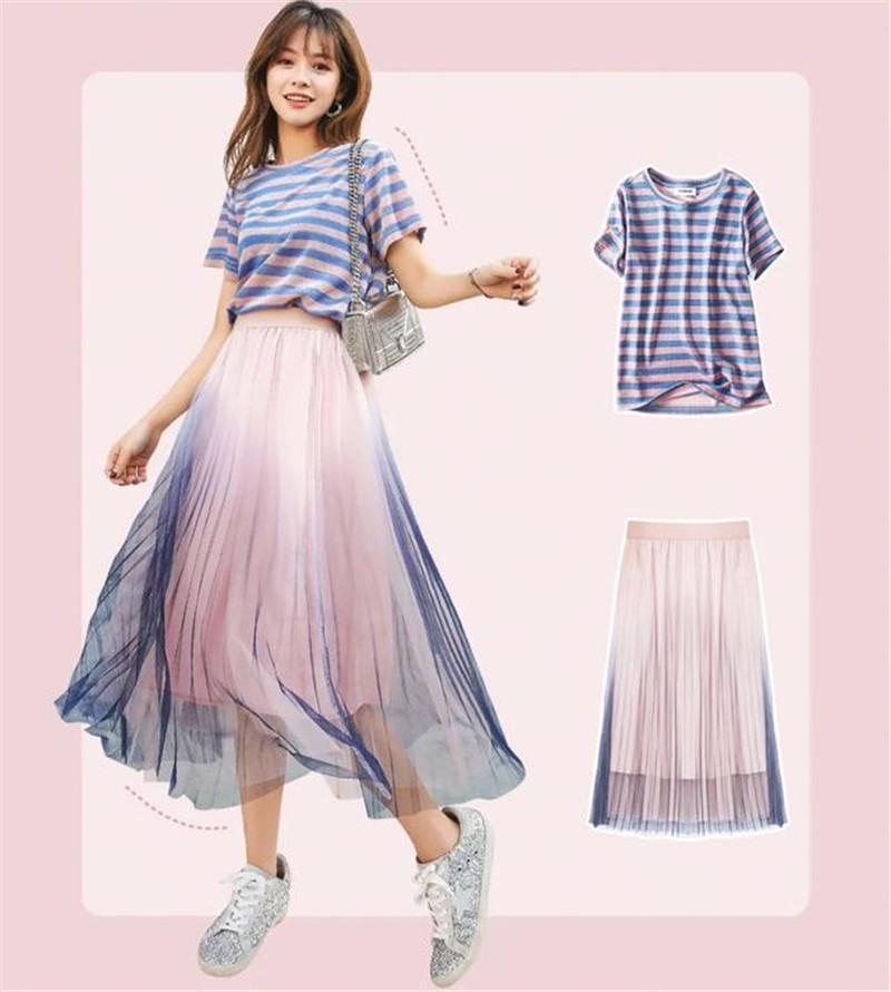 T恤|少女感彩色系穿搭,清爽减龄显气质,天天不重样的元气女孩搭配