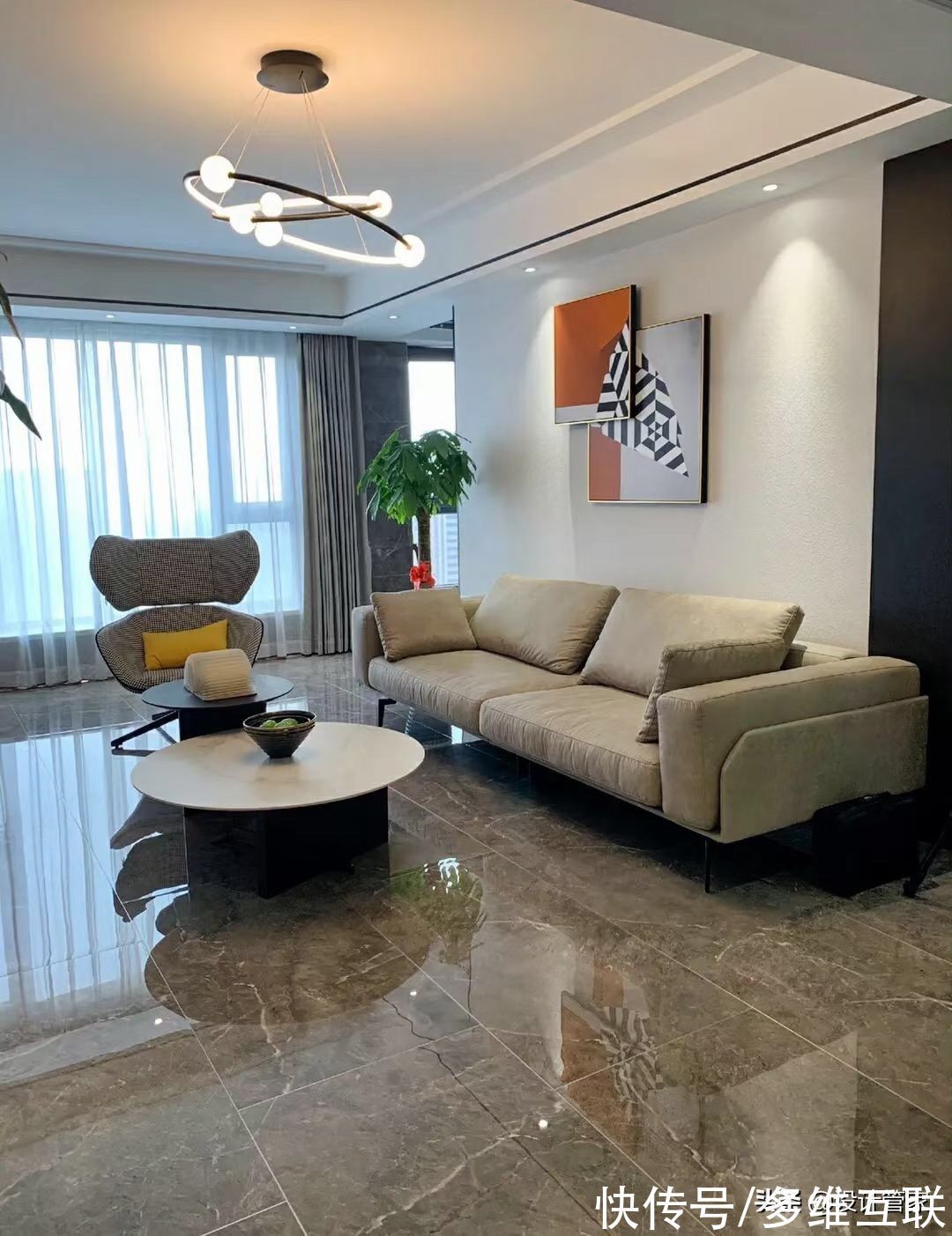 背景墙|110㎡现代简约完工实景,开放式的格局,这才是年轻人喜欢的风格