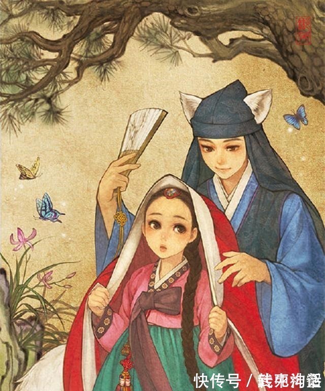 小红帽$当迪士尼角色穿上韩服，白雪公主气质优雅，小红帽和大灰狼好般配