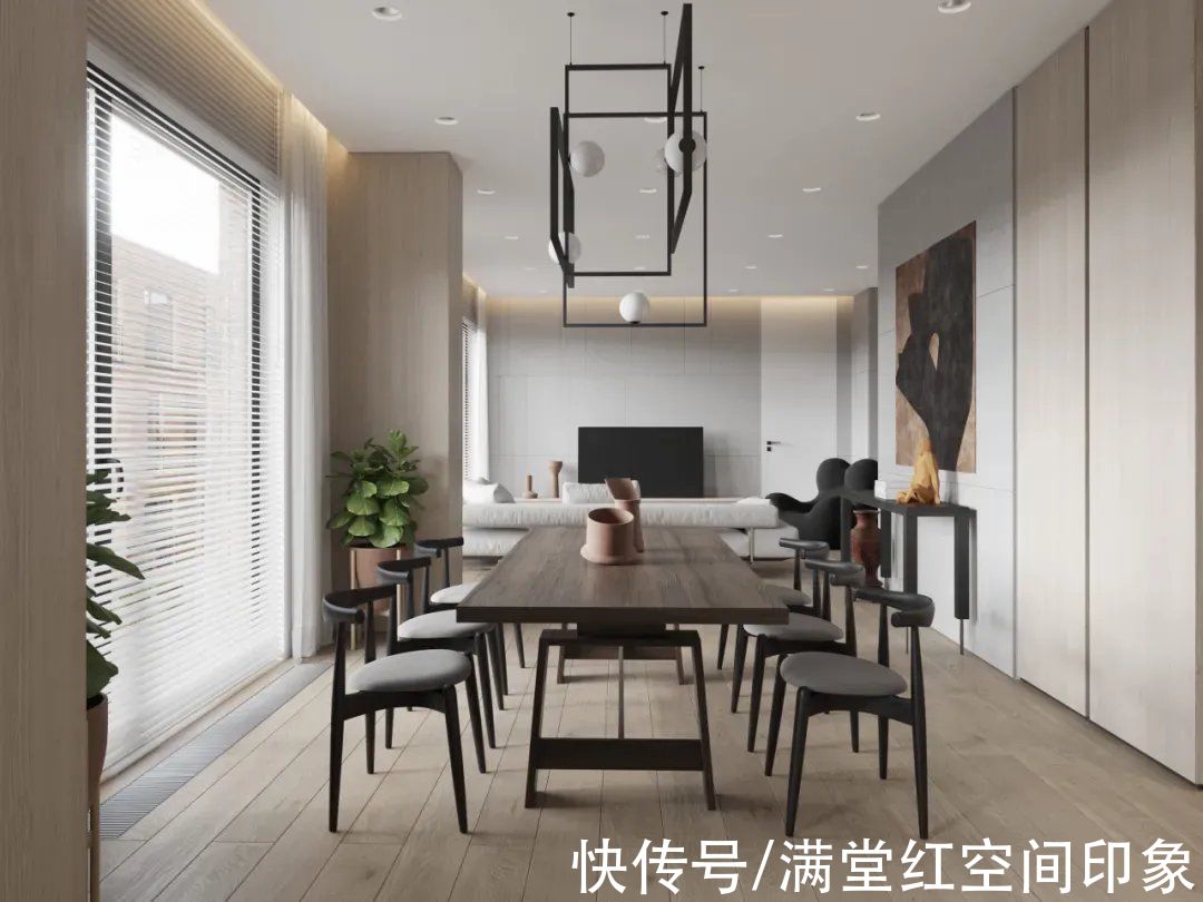 空间|经典色系的设计，展现出简约空间的艺术美感