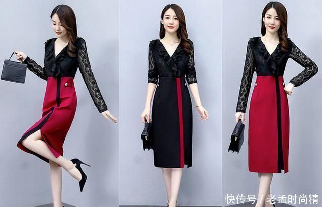 美极了|秋季拼接连衣裙穿搭,看看下面这几款,好看又显瘦,让你美极了!