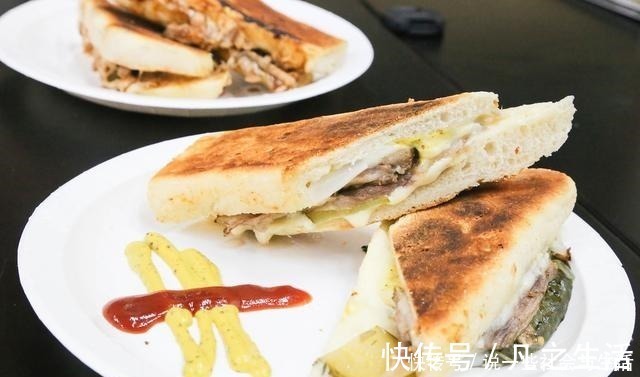咸肉|吃三明治,最喜欢古巴的这做法,天天吃不够,一个下肚,又香又饱