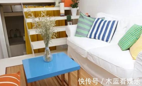 墙面|20㎡超小迷你房，日常生活功能区齐全，大胆又精致的设计