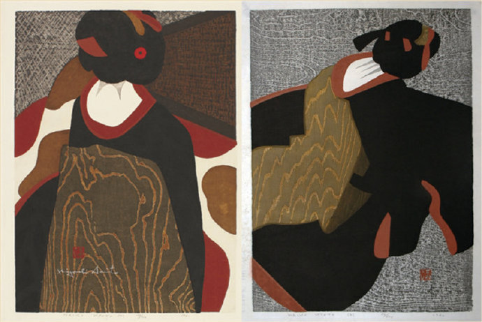 近代@日本近代版画大师斋藤清人物系列版画作品