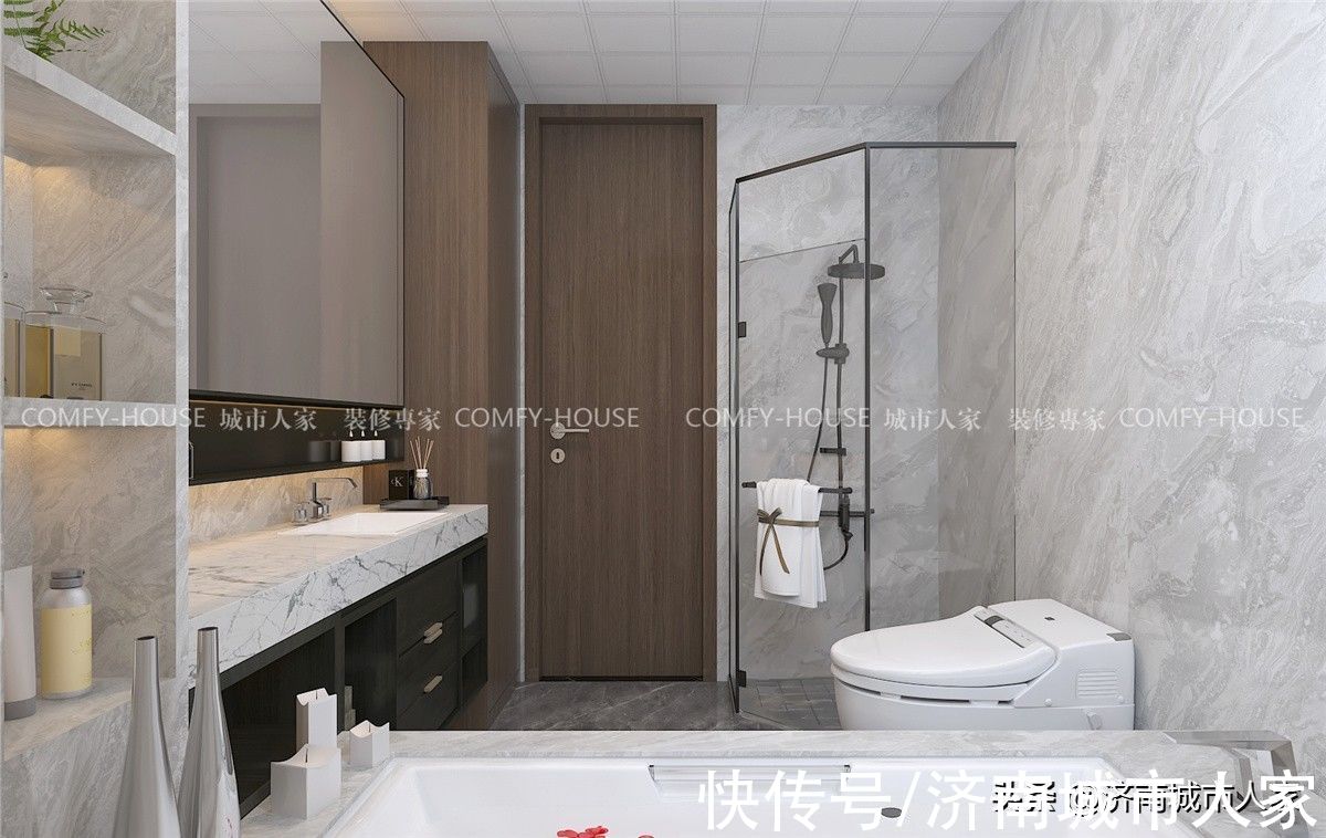 装修|长清湖润园166平现代风格装修效果图