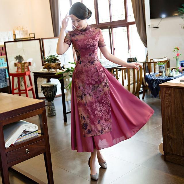 版型|这几款充满民族风的改良旗袍,最适合优雅有风情的女性