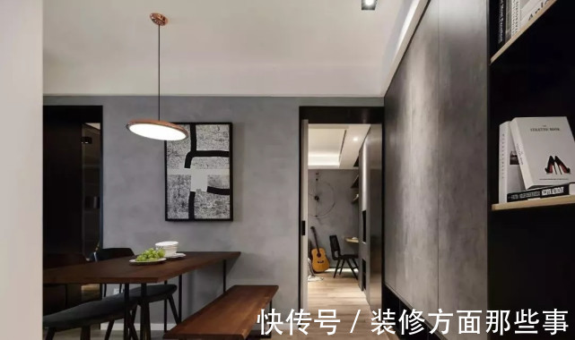 收纳|50平简约风公寓设计,玄关大面积的留白进门没有局促压抑感