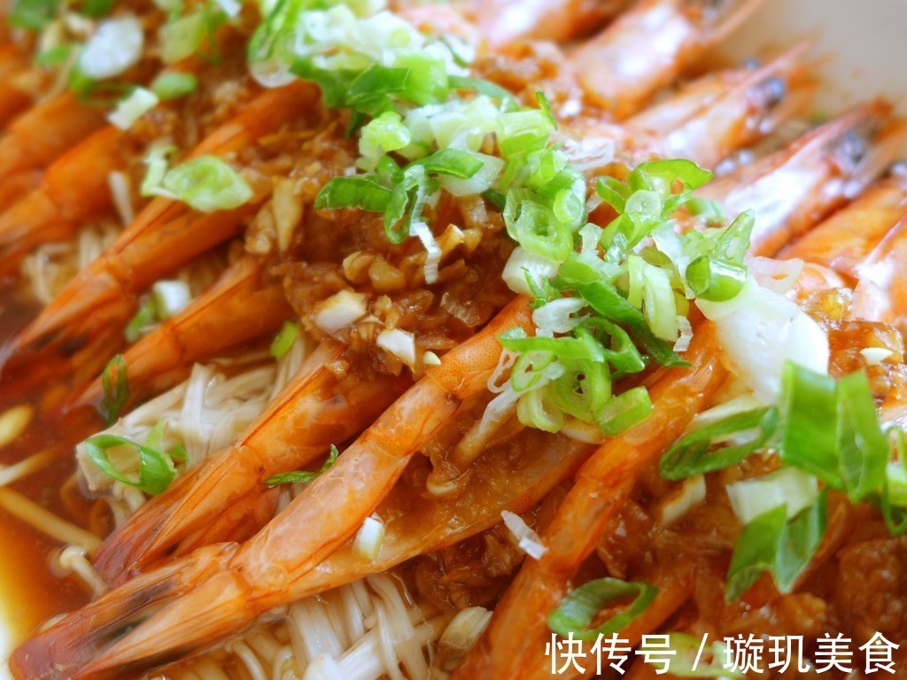 蒸虾|孩子没胃口不吃饭学会这蒜蓉开边虾，简单美味营养高
