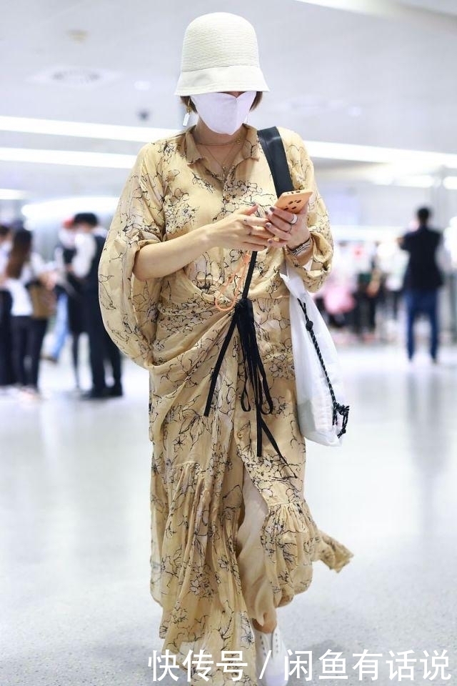 裙装|马伊琍向来随性,穿“大妈裙”腰大一圈,还配89块帆布鞋真接地气