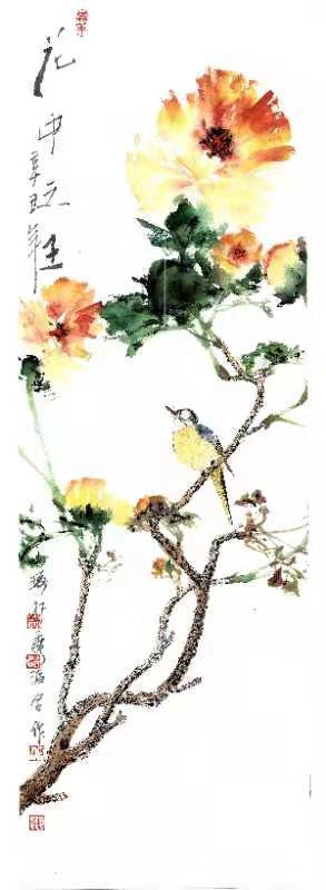 牡丹#画面溢花香,沁心扉,当代著名画家肖瑞权国画牡丹作品欣赏