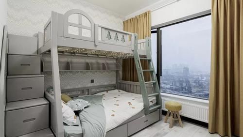 空间|孩子喜欢的双层高低床，不仅童趣满满，还是节省空间的能手！