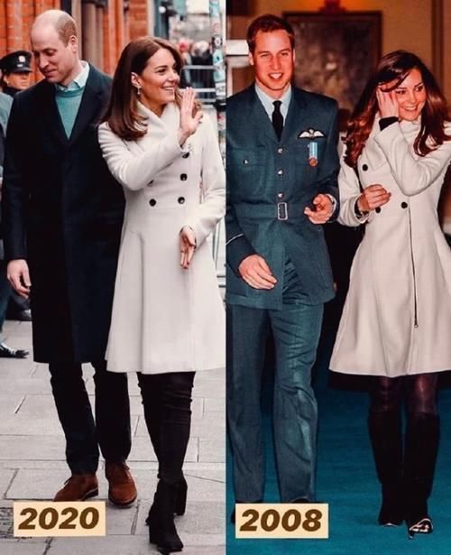 外套|凯特王妃太节俭13年的外套反复穿,身边的威廉早已换了发型