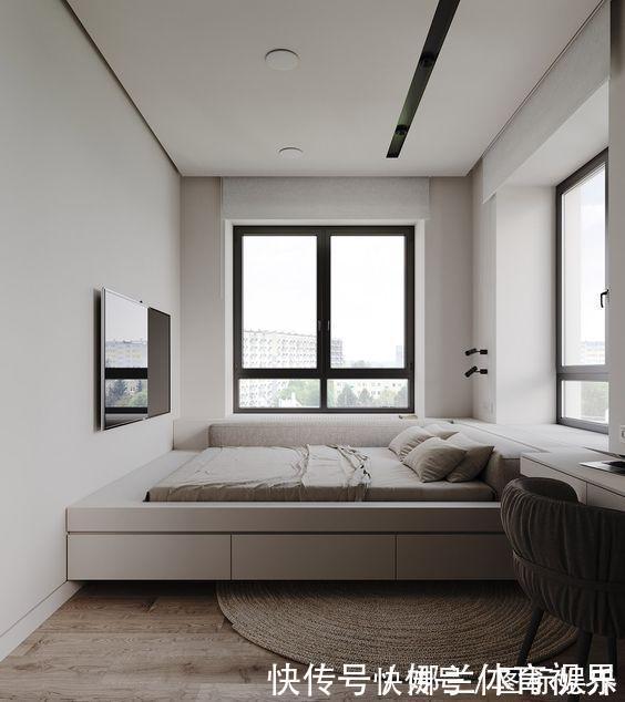 柜子|现在流行床头不靠墙,这样沿墙面打整排柜子,拿衣服都不用下床