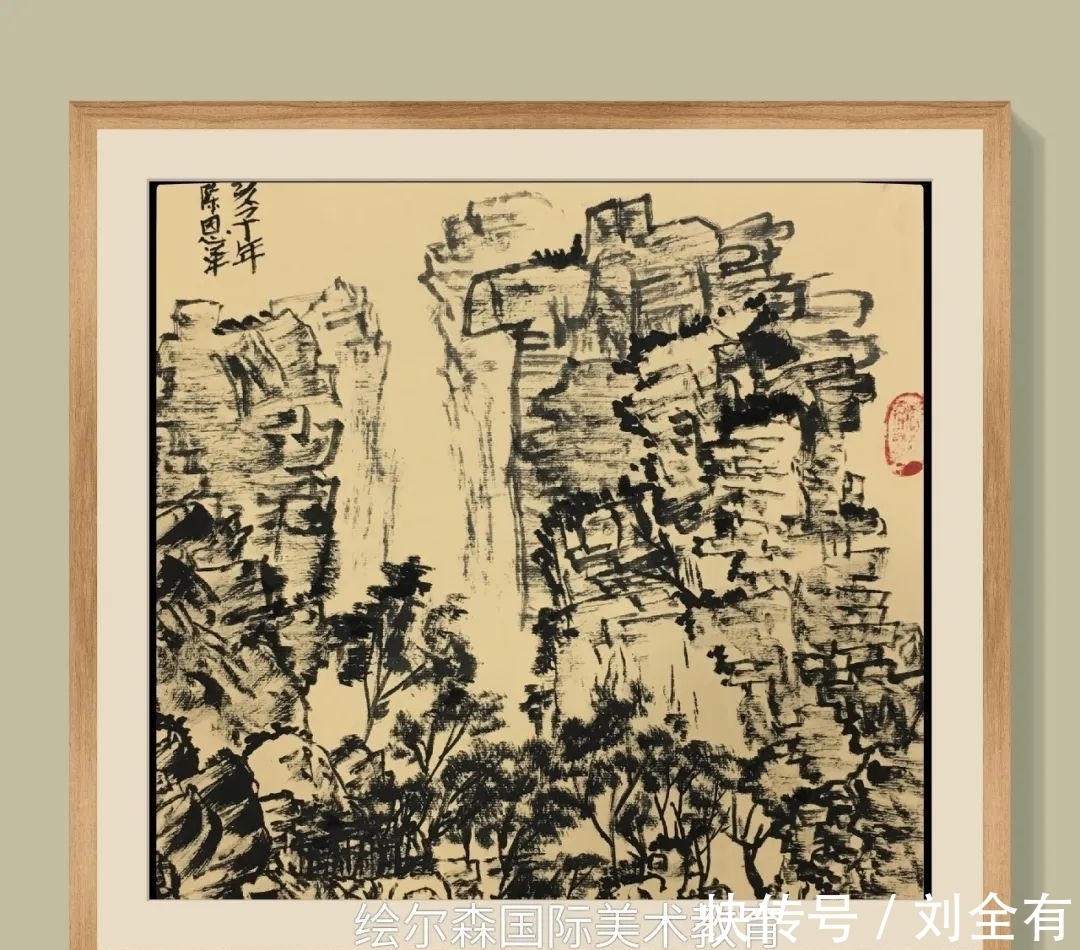 雄伟|快来看,用焦墨来表现北方山石的苍劲与雄伟,真是太震撼了