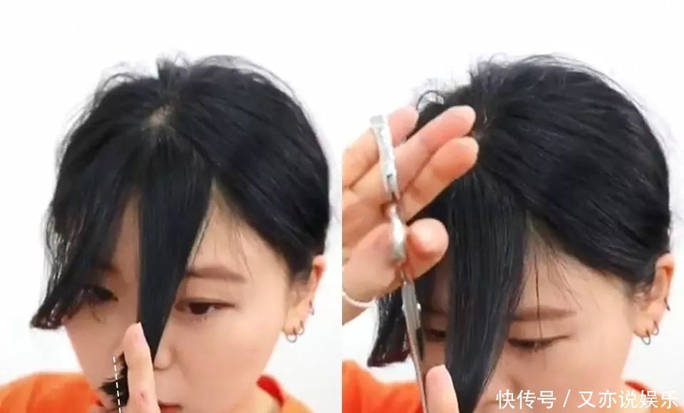 只需学会‘三段式剪法’既可在家剪出好看的刘海发型