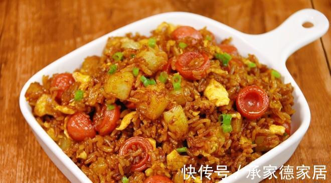 天气越来越热不想做饭，送您土豆香肠炒饭，简单美味，原来这么香