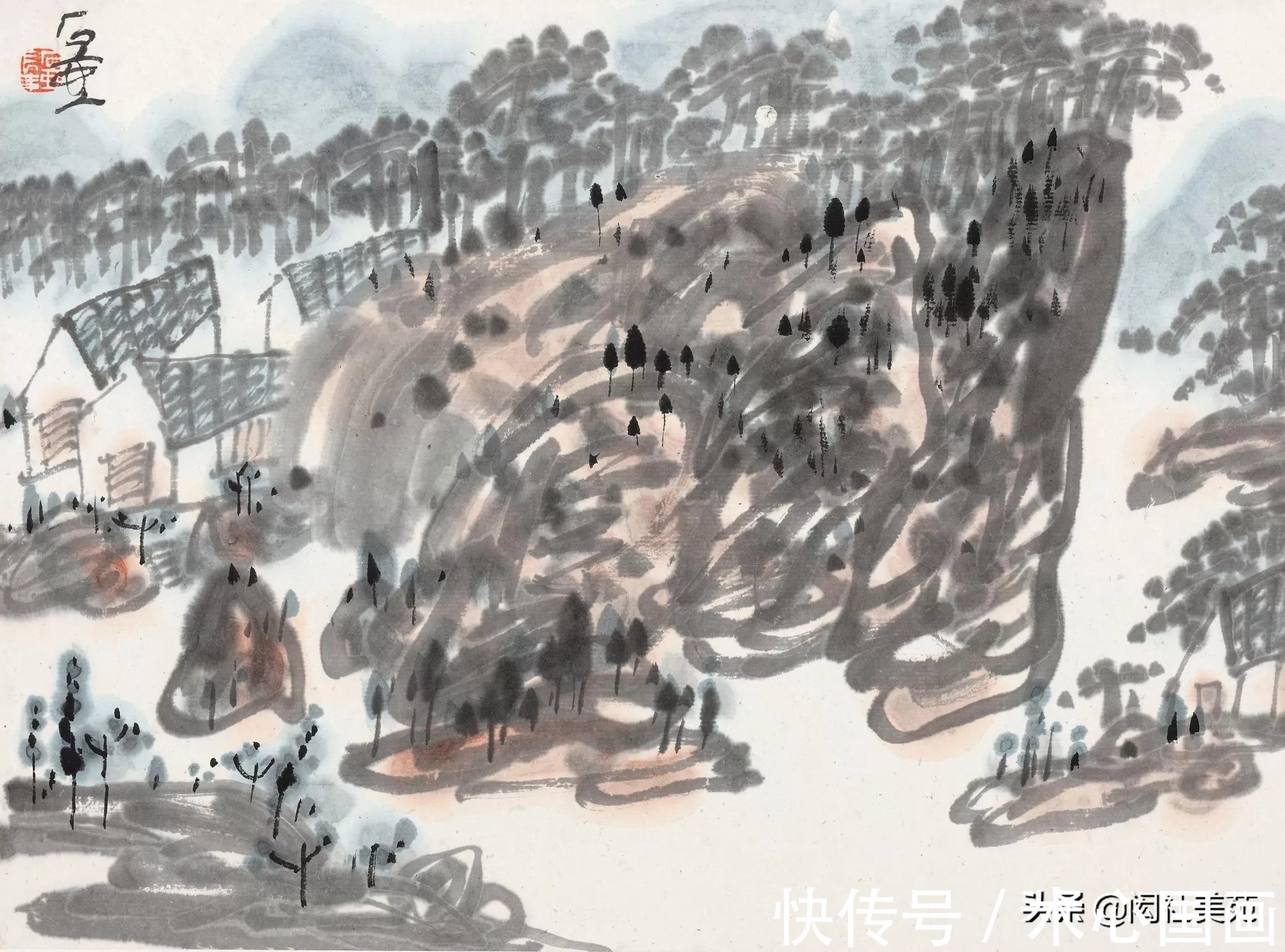 绝代才华@陈子庄先生《蜀山册》欣赏:灿烂之极复归平淡