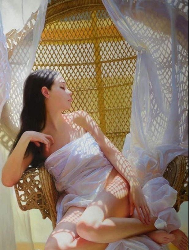 画作|画家夫妇合作画人体油画,他们善于捕捉人体光影,画作细腻而唯美