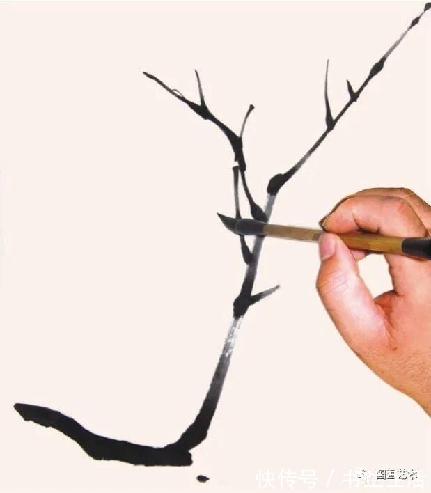 垂枝！图文教程：轻松学画写意木本花卉枝干