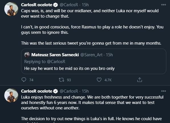 离队|《英雄联盟》G2 战队选手 Perkz 确认离队