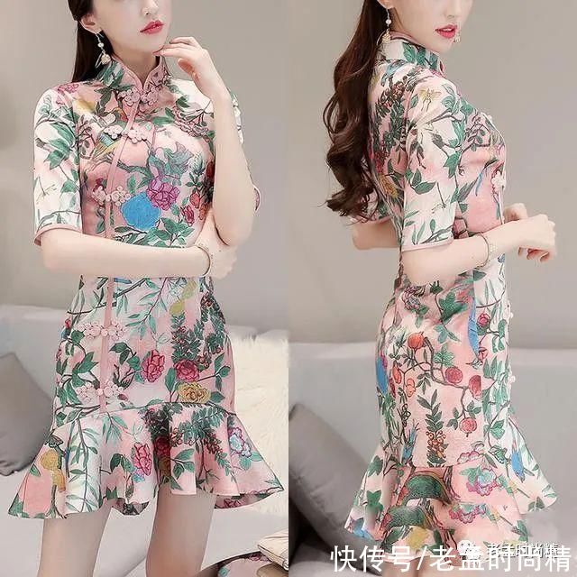 旗袍裙|夏季配上中国风复古旗袍裙，美疯了