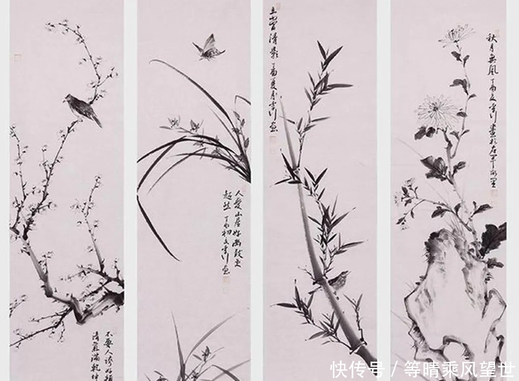 花中四君子,梅兰竹菊魅力无边,深得文人