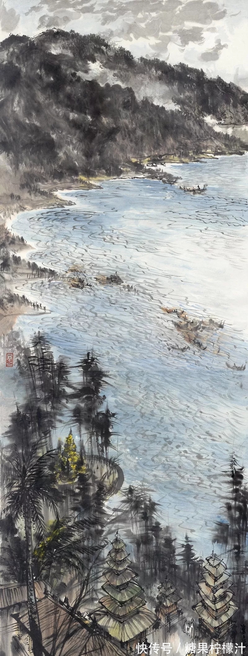 何杰$国画新锐|他的山水画笔力骄劲,墨色浓重,恰如岭南热烈的天气