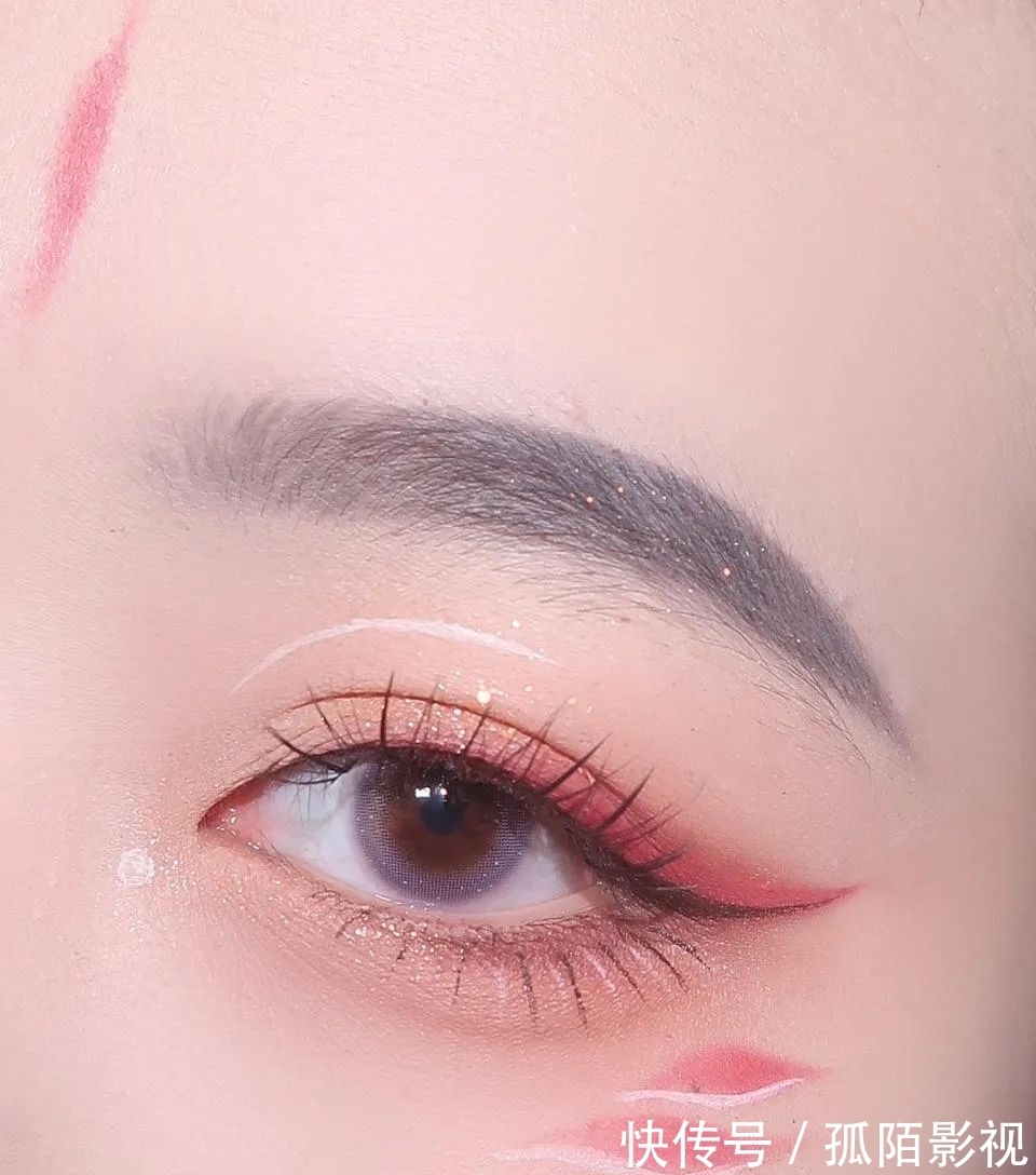 插画|古风插画仿妆|回眸一笑百媚生创意眼妆!