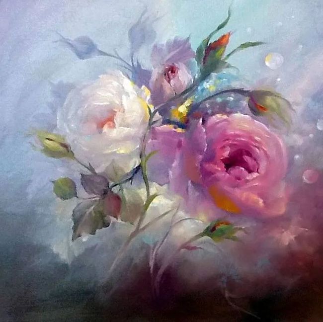 加里$这对老夫妇教授绘画40多年,画的花也太漂亮了!