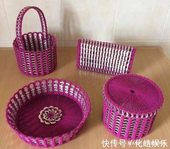 在易拉罐拉环上编织，钩成的包包耐看耐用！DIY变废为宝附教程