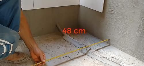 l型|厨房没装橱柜前，先用空心砖砌一个L型底座，没想到效果这么好！